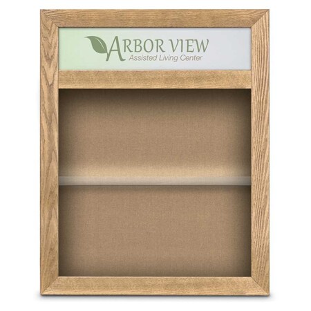United Visual Products Outdoor Enclosed Combo Board, 42"x32", Satin Frame/Black & Pumice UVCB4232OD-BLACK-PUMICE